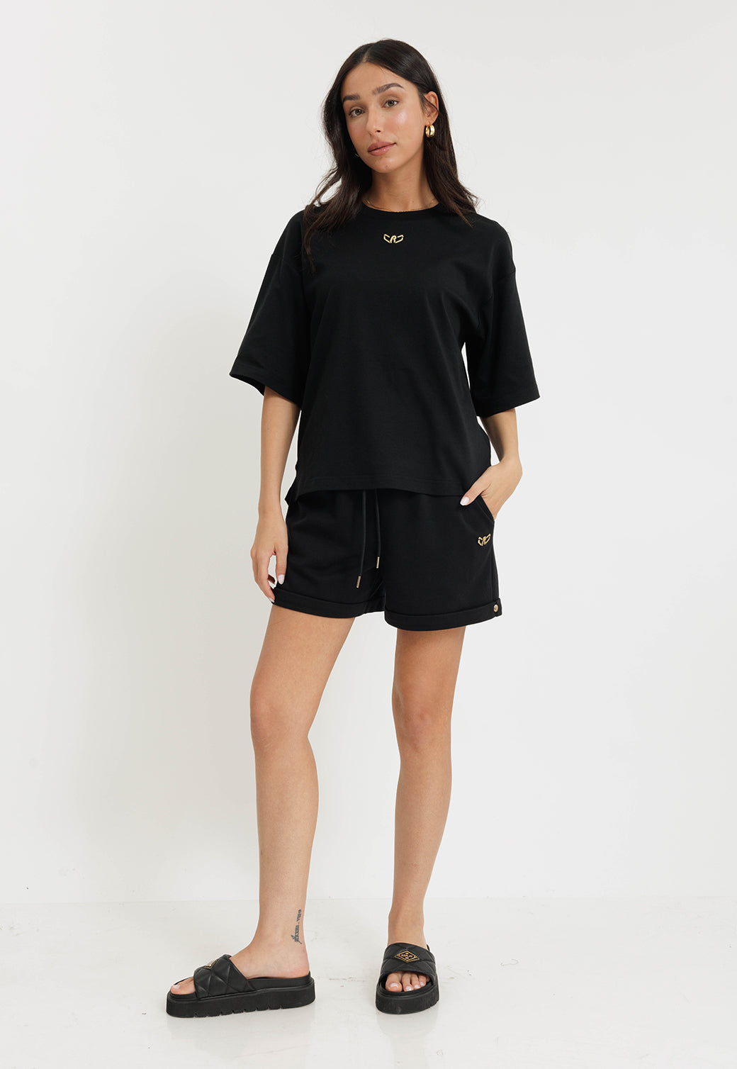 W INTERLOCK SS SHIRT 25273821T BLACK 99