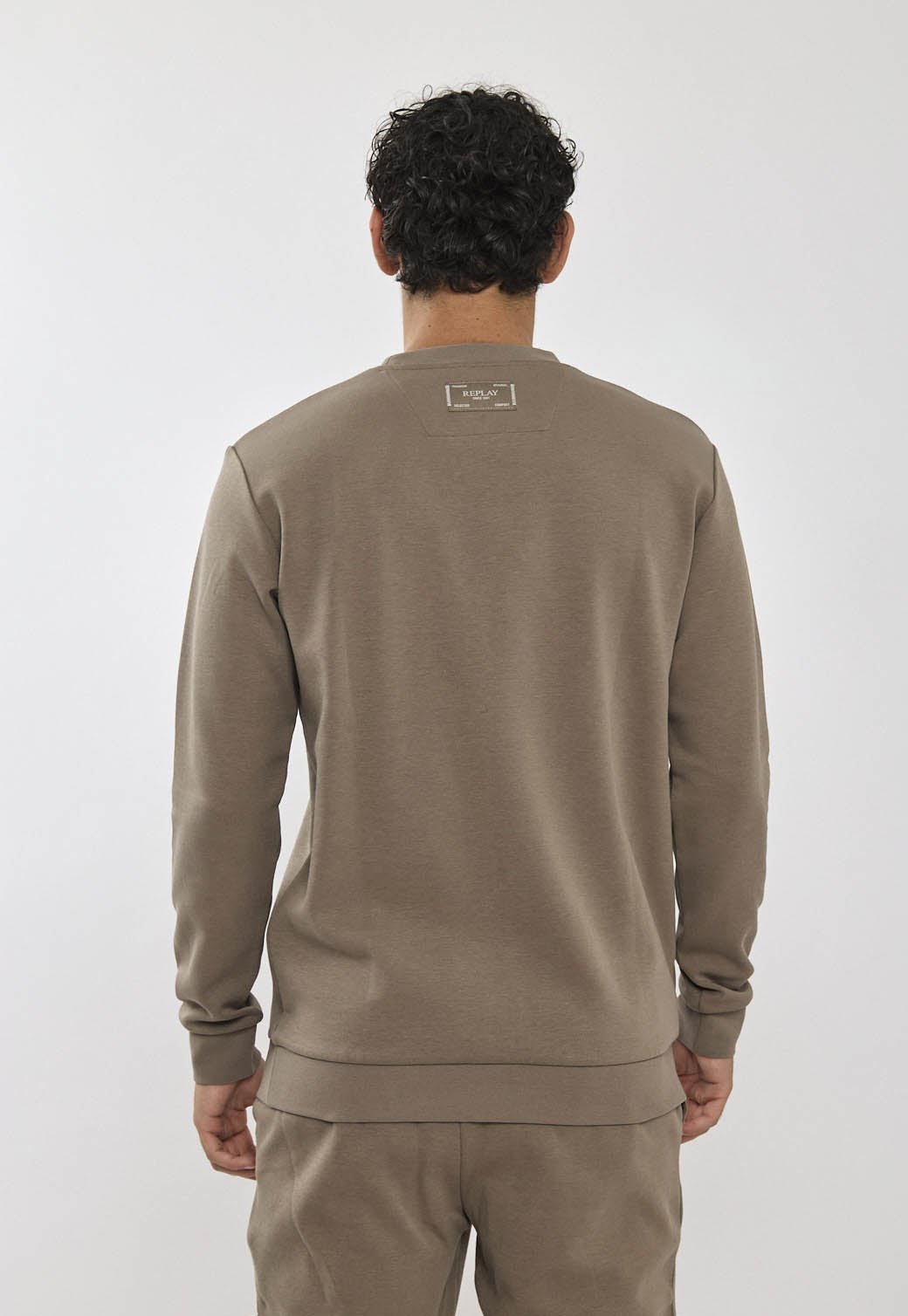 חליפת טרנינג שני חלקים ריפליי לגברים בצבע חום