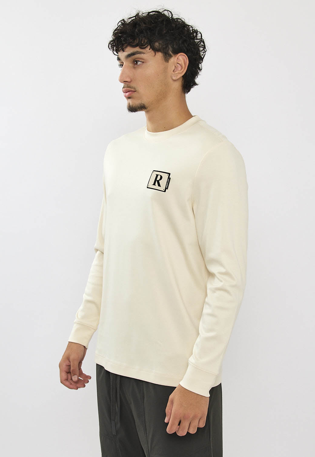 M AMMONIA LS T-SHIRT 26166865 STONE  01