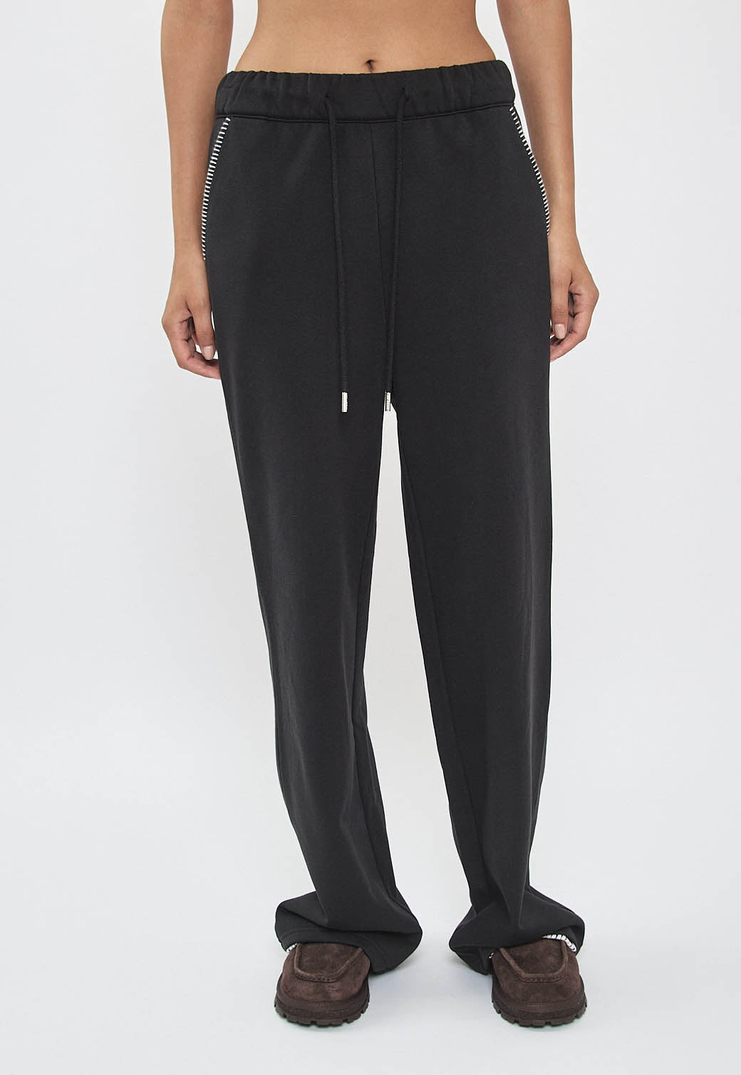 מכנסי טרנינג לנשים W CVC בצבע שחור