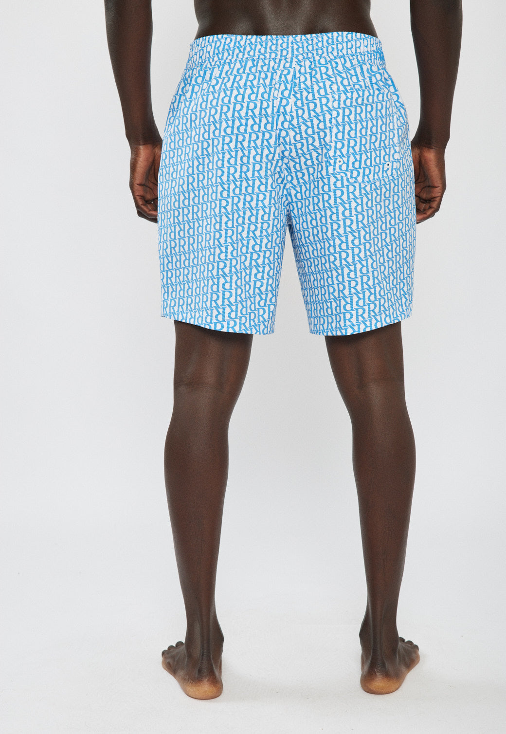 בגד ים לגברים בצבע תכלת עם הדפס