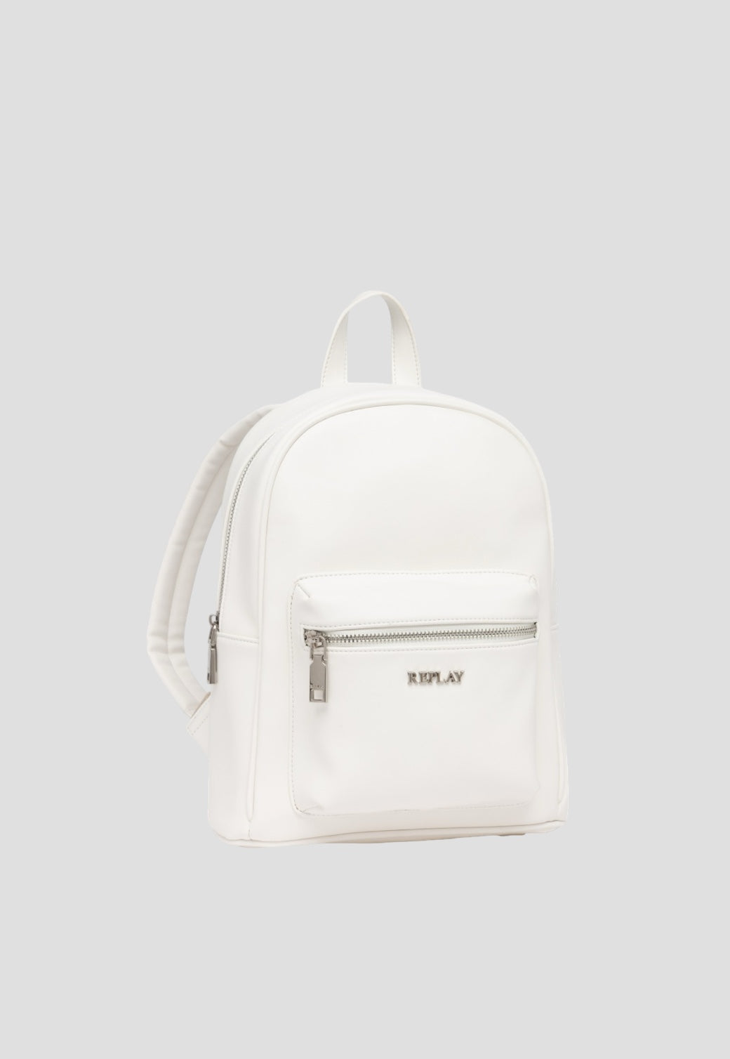 תיק גב לנשים בצבע לבן עם כיס קדמי