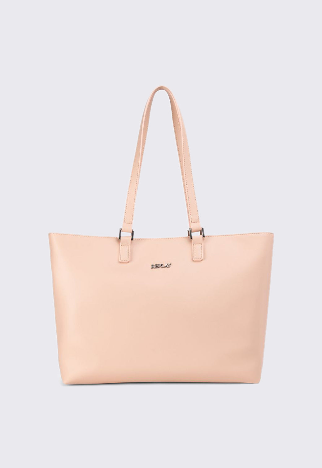 תיק לנשים בצבע אפרסק בהיר עם לוגו