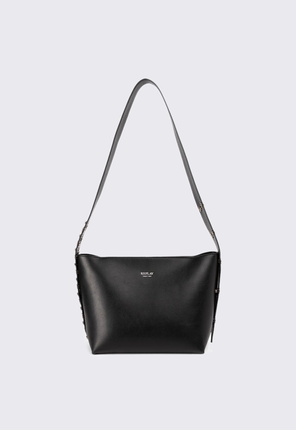 תיק צד לנשים בצבע שחור עם רצועת כתף