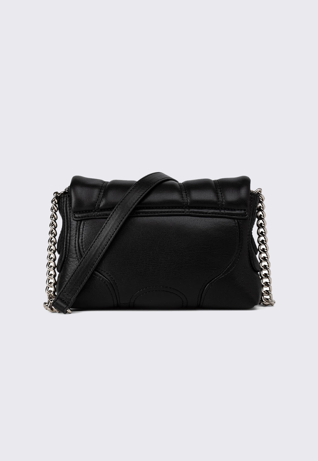 תיק צד לנשים בצבע שחור עם רצועת שרשרת