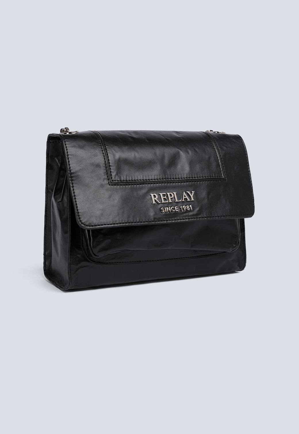 תיק צד לנשים בצבע שחור עם רצועת כתף