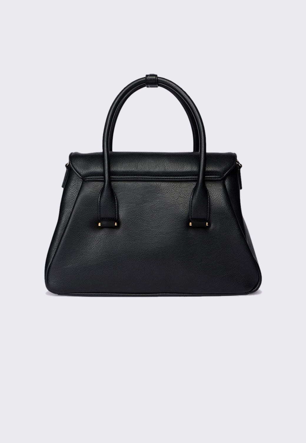 תיק יד לנשים בצבע שחור עם לוגו R מוזהב