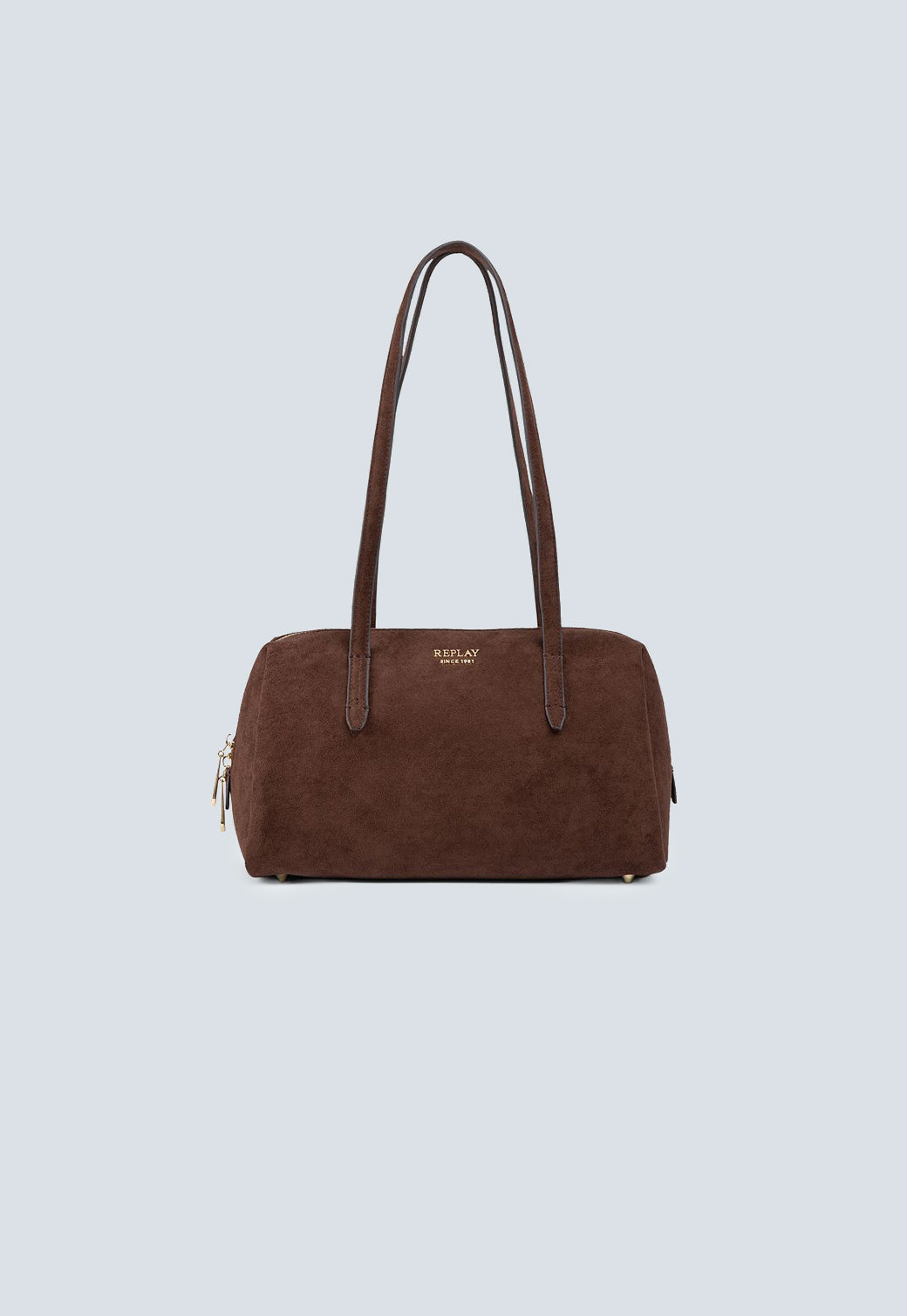 תיק יד לנשים בצבע חום כהה