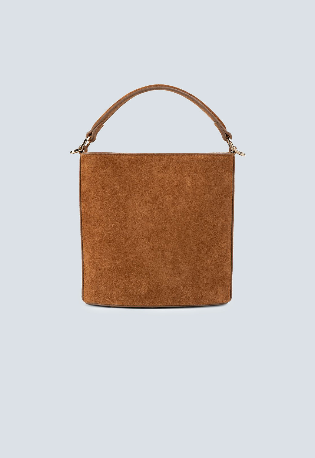 תיק יד לנשים בצבע חום עם רצועה