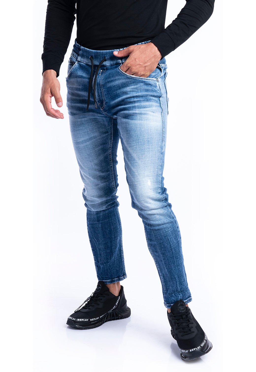 ג׳ינס סקיני גומי | גברים BLUE / 31