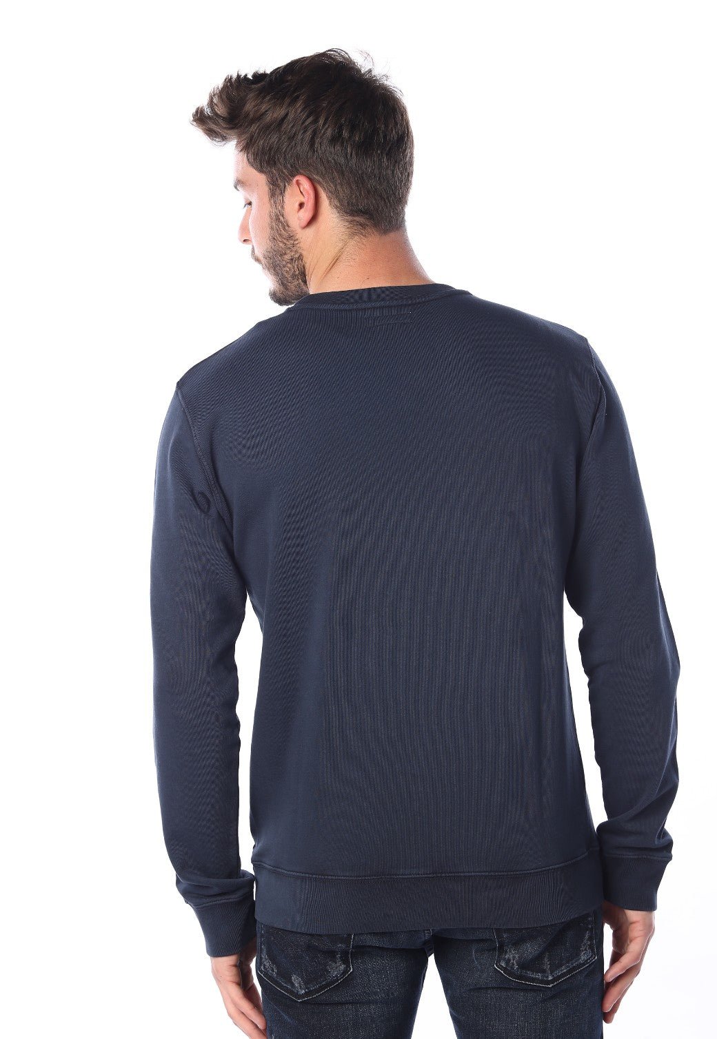 סווטשירט עם לוגו בחזה | גברים BLUE / L