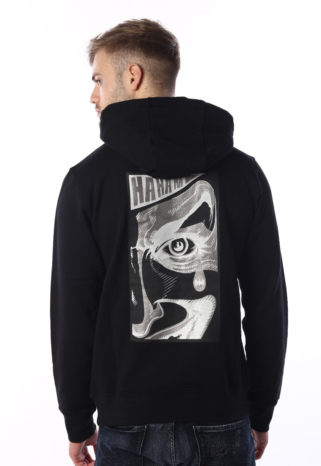 סווטשירט קפוצ'ון באטמן | גברים BLACK / L