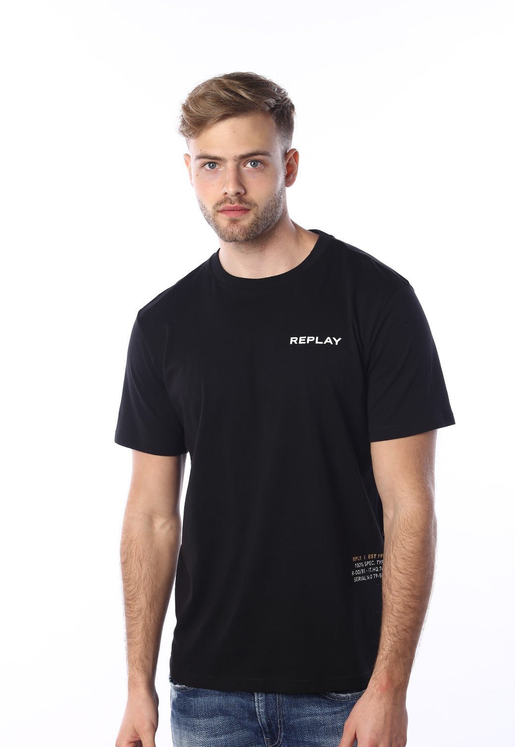 טי שירט קצרה עם לוגו | גברים BLACK / L