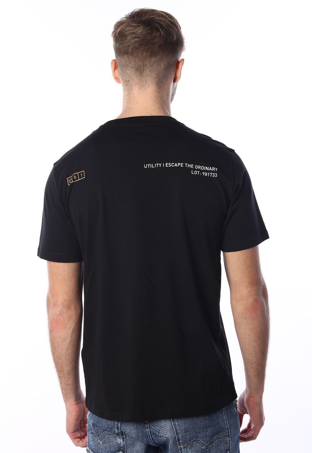 טי שירט קצרה עם לוגו | גברים BLACK / L