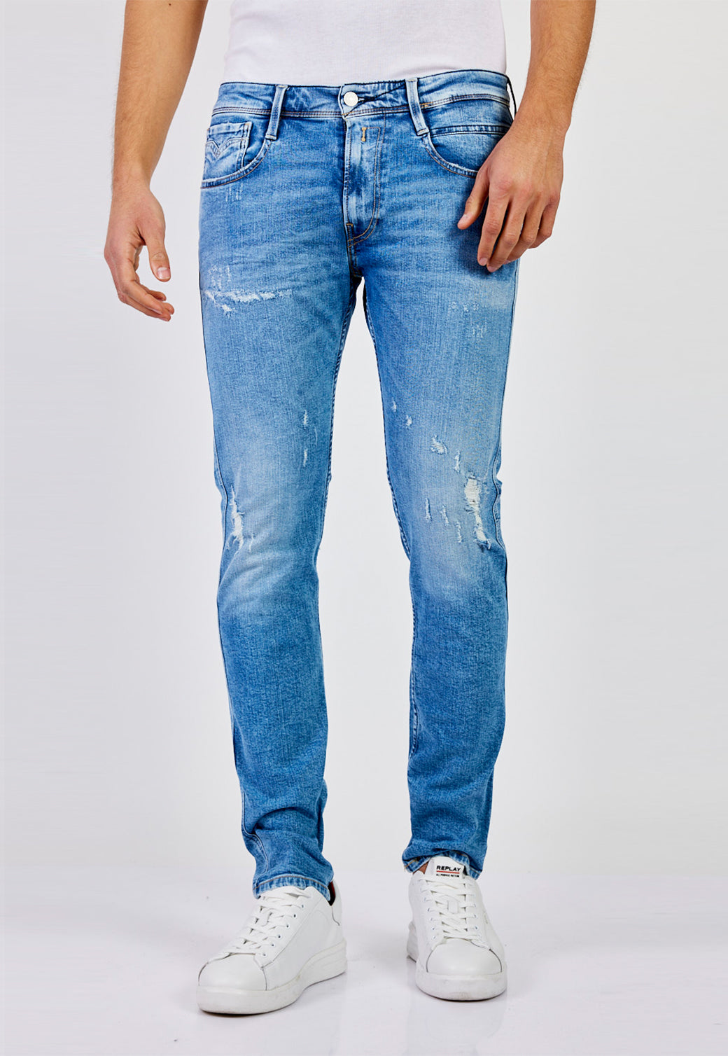 מכנסי ג'ינס Slim Fit ANBASS גברים