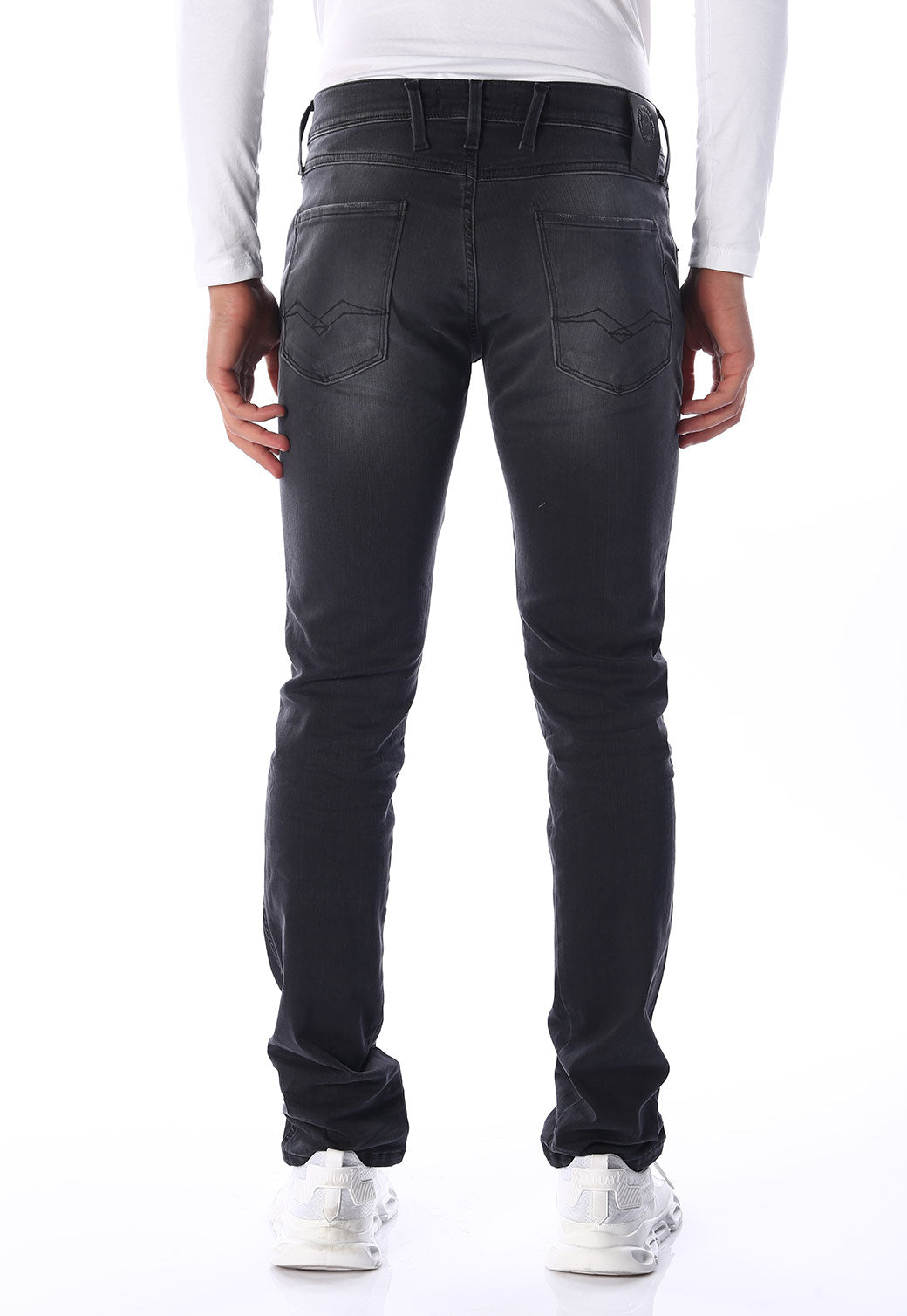 ג'ינס Anbass Slim משופשף | גברים BLACK / 31