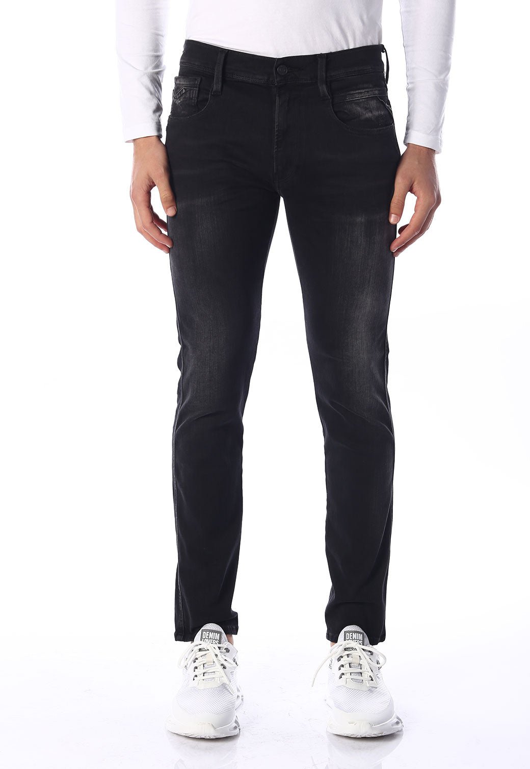 ג'ינס Anbass Slim עם שפשוף | גברים BLACK / 31