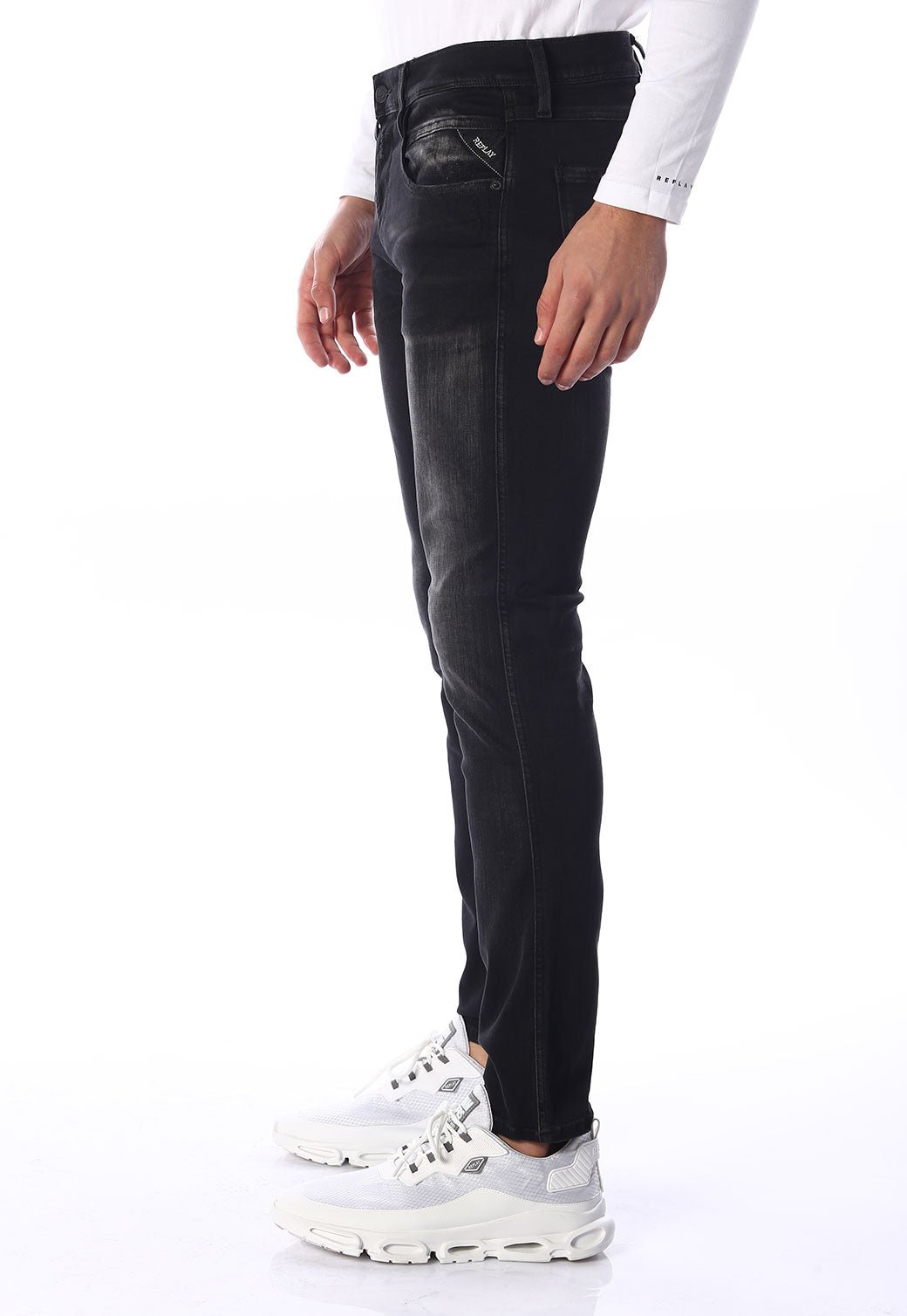ג'ינס Anbass Slim עם שפשוף | גברים BLACK / 31