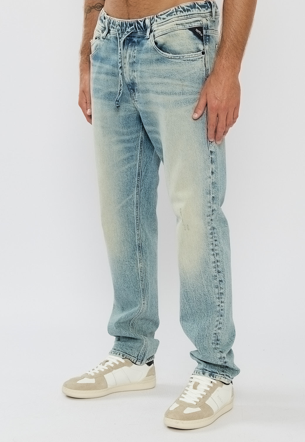 ג'ינס LENNY לגברים בגזרה ג'וגר בצבע כחול