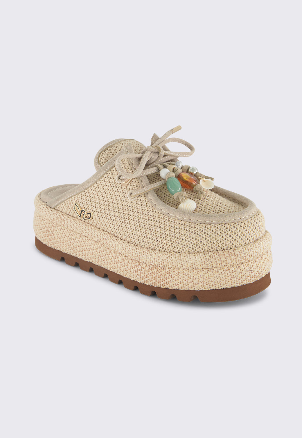 סנדלי פלטפורמה לנשים EVA בצבע בז׳