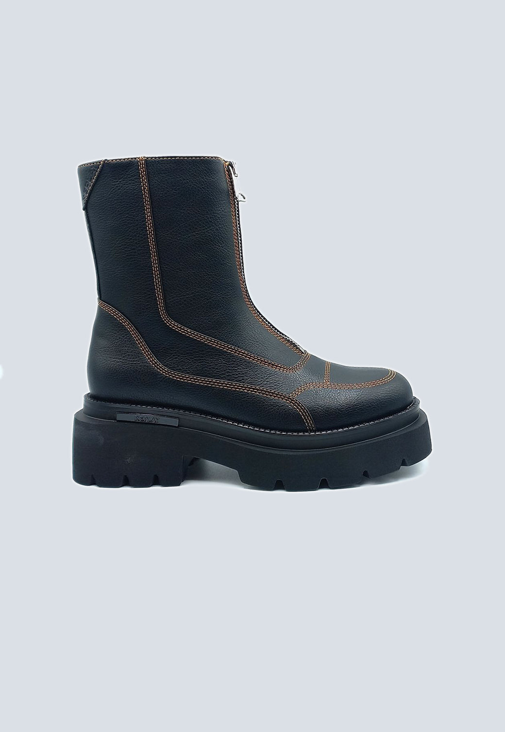 מגפי נשים ORPHEA בצבע שחור עם רוכסן קדמי