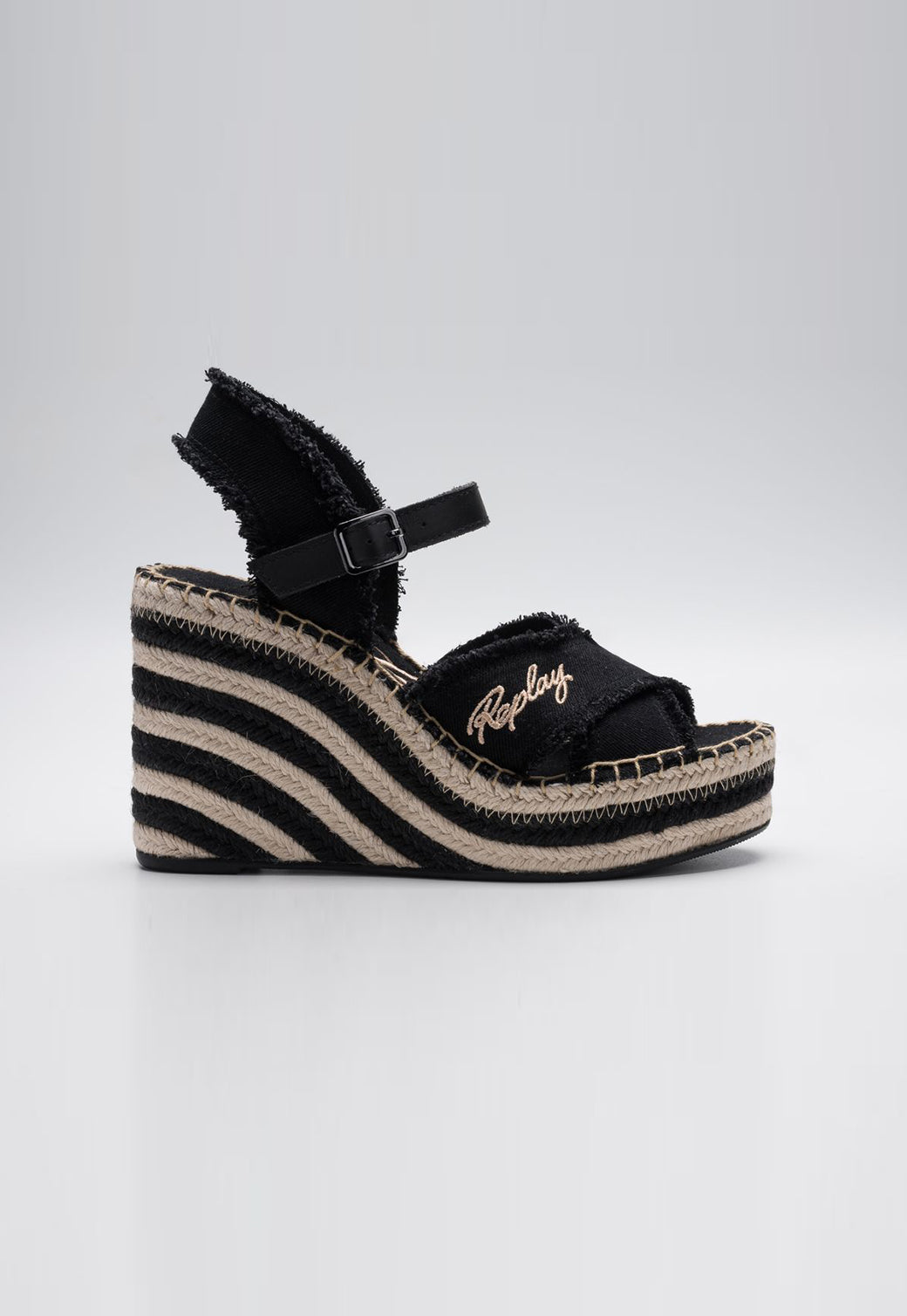 סנדלי פלטפורמה לנשים JESS בצבע שחור