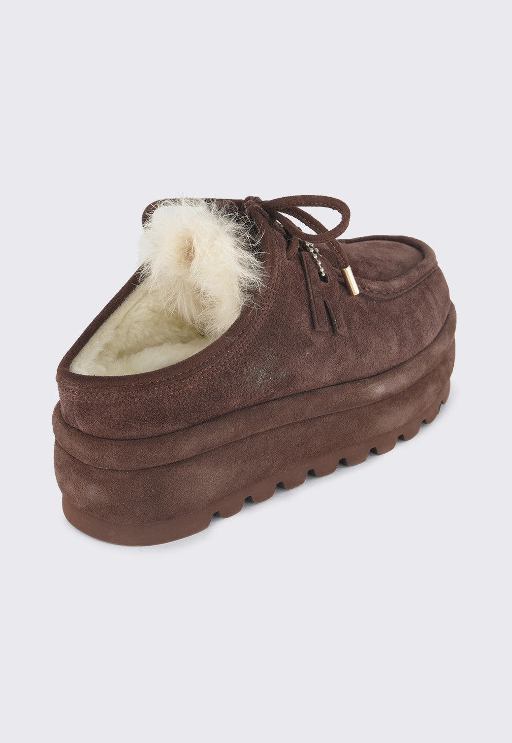 כפכפי פלטפורמה לנשים FLORA ONE בצבע חום