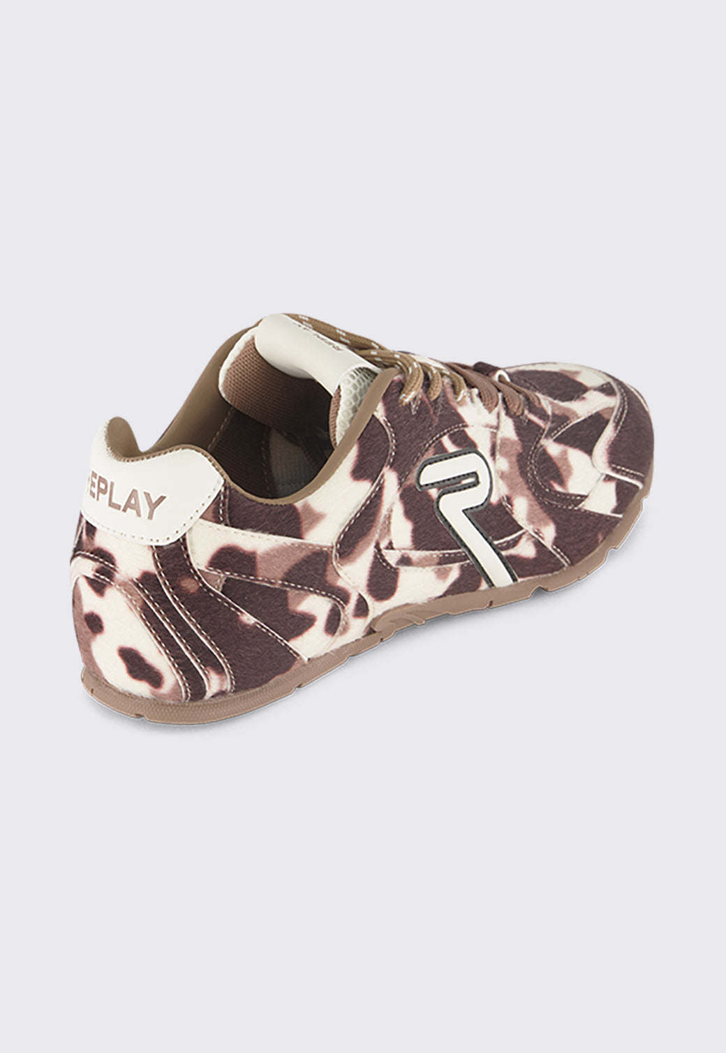 סניקרס לנשים COUNTRY ONE בהדפס מנומר חום