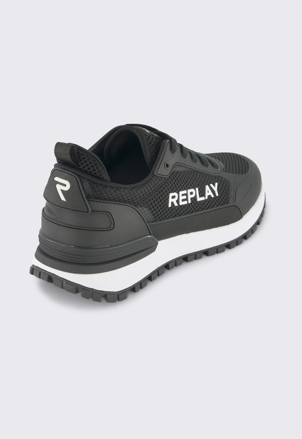 סניקרס לגברים ZIPPY בצבע שחור עם סוליה לבנה