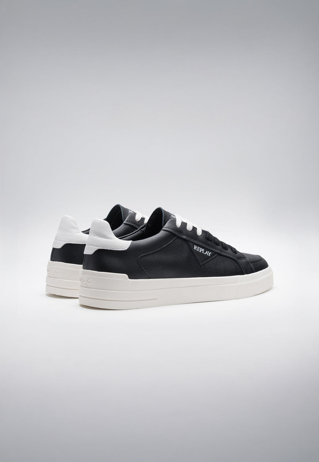 סניקרס לגברים EVAN בצבע שחור לבן