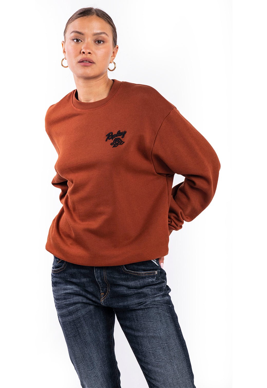 סווטשירט לוגו צד | נשים BROWN / S