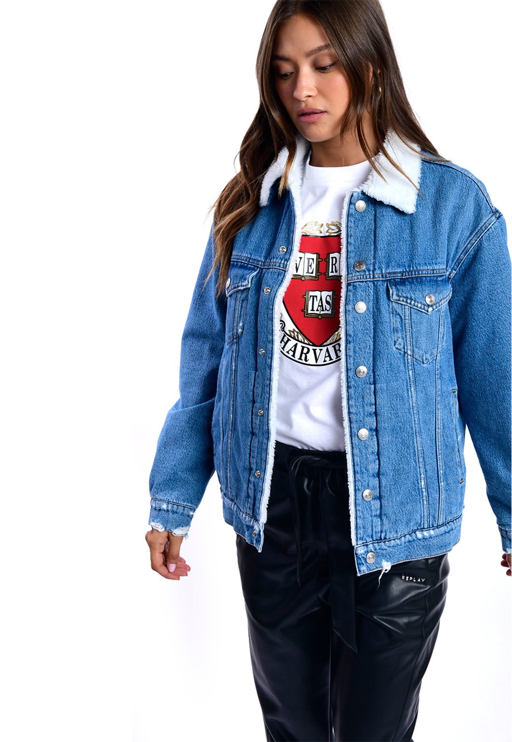 ז׳קט ג׳ינס קלאסי | נשים BLUE / S