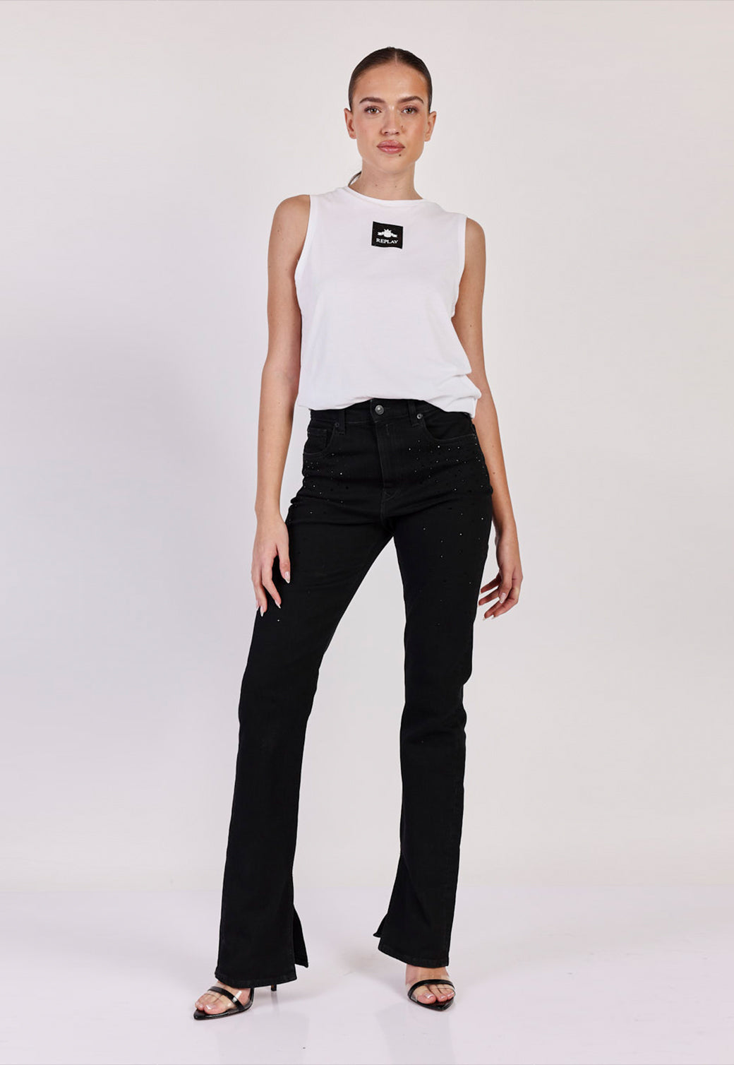 מכנסי ג'ינס SHARLJN Slim Flare נשים