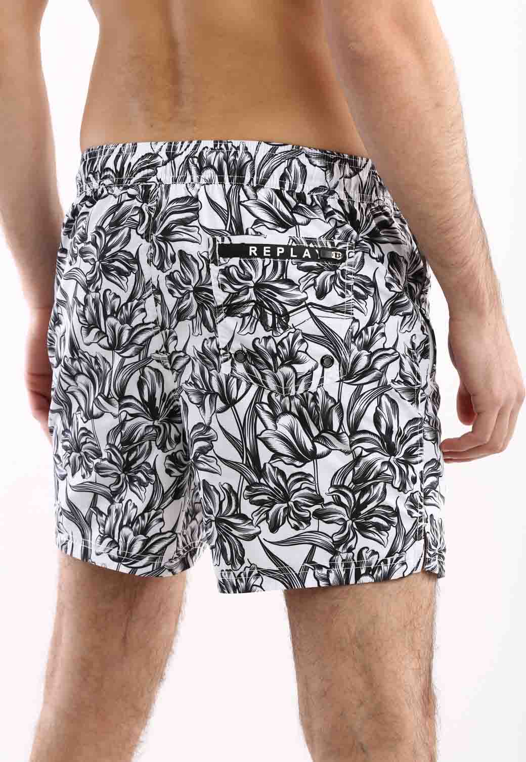 בגד ים הדפס פרחים גברים - Replay