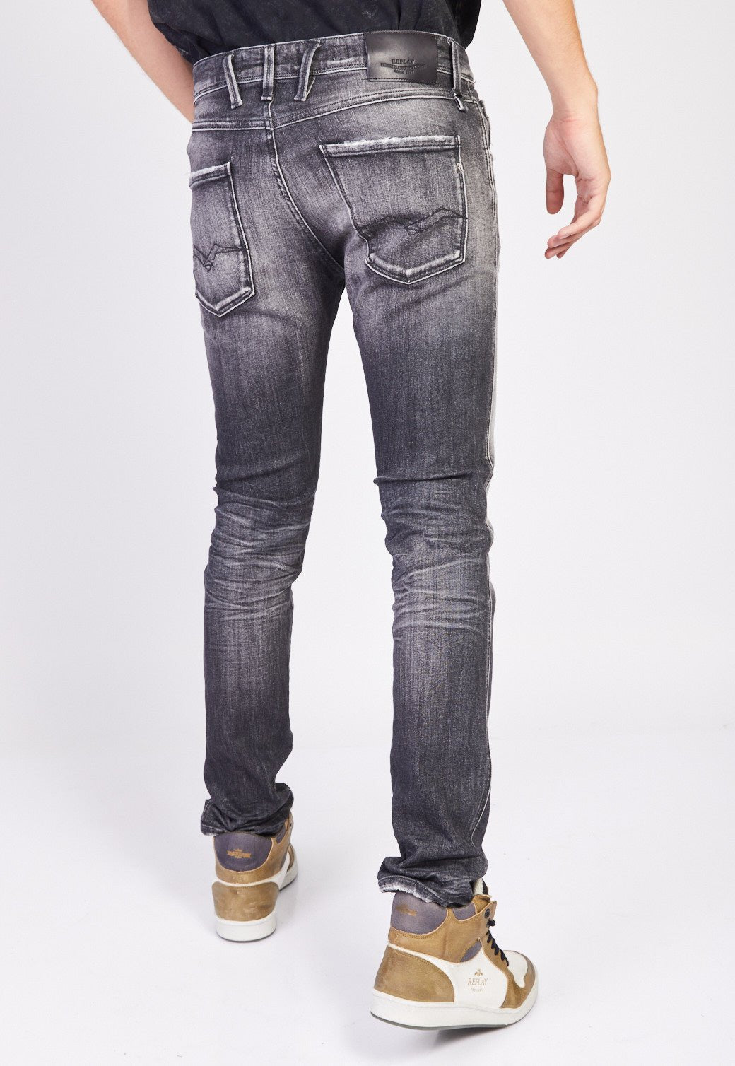 ג'ינס Anbass Slim עם שפשופים גברים - Replay