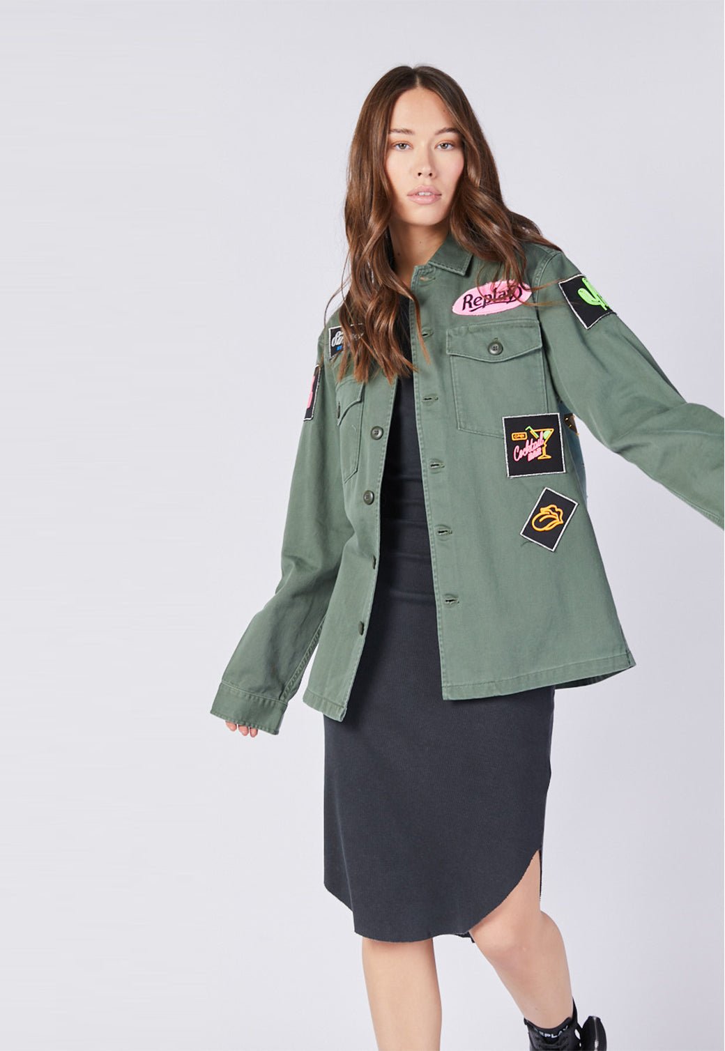 ג'קט ארמי פאצ'ים נשים - Replay