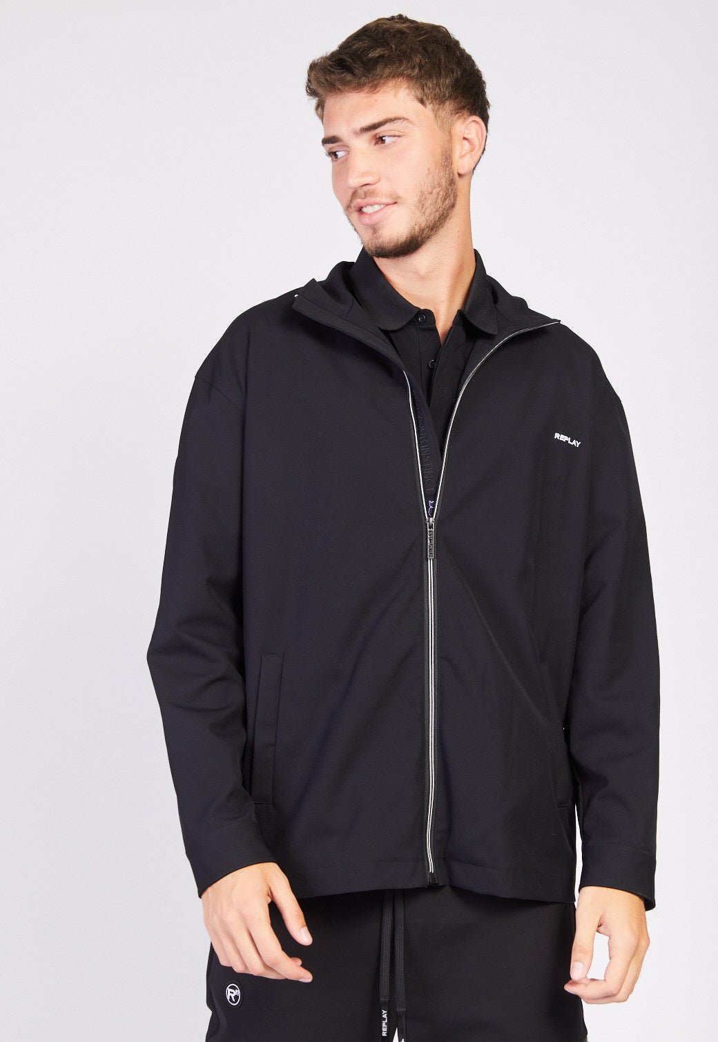 ג'קט מרוכסן לוגו קווילט גברים - Replay