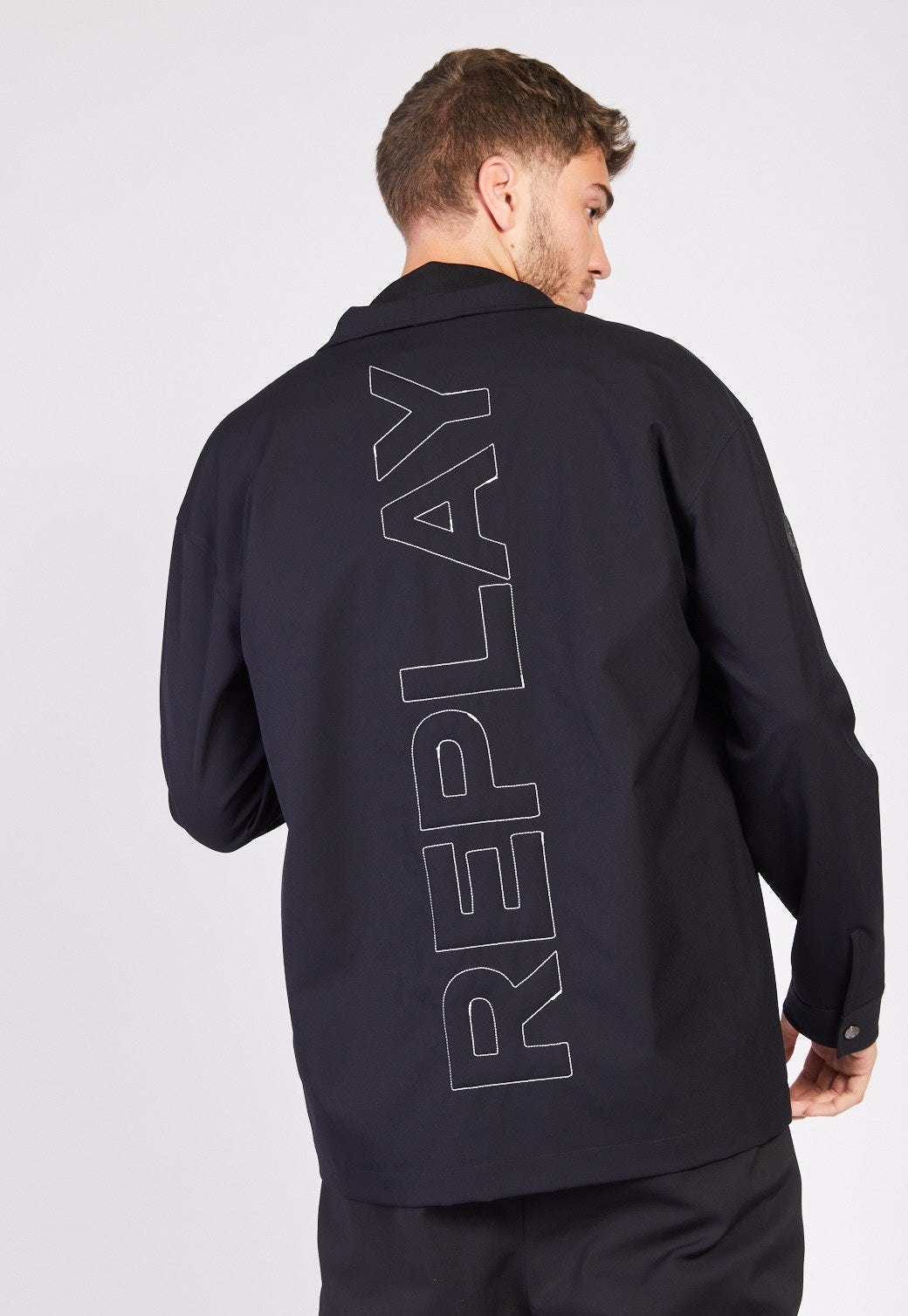 ג'קט מרוכסן לוגו קווילט גברים - Replay