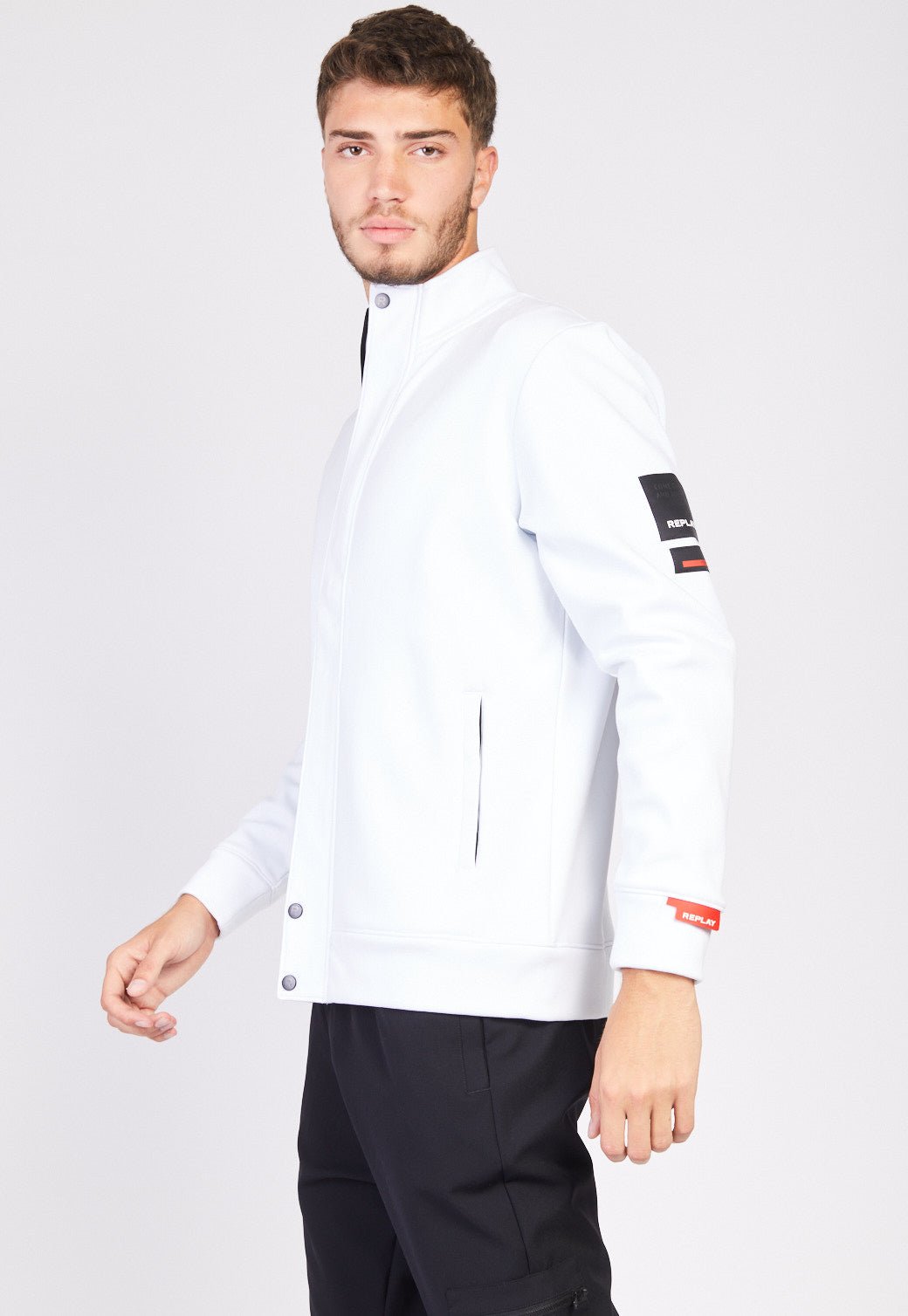 ג'קט מרוכסן עם בטנת קטיפה גברים - Replay