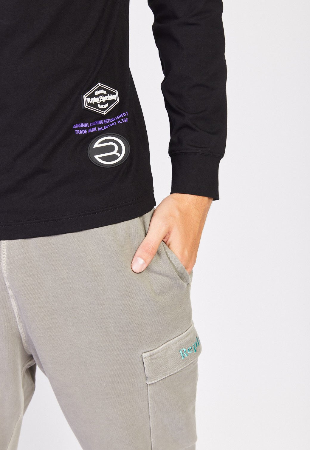 טי שירט ארוכה לייקרה סילי גברים - Replay