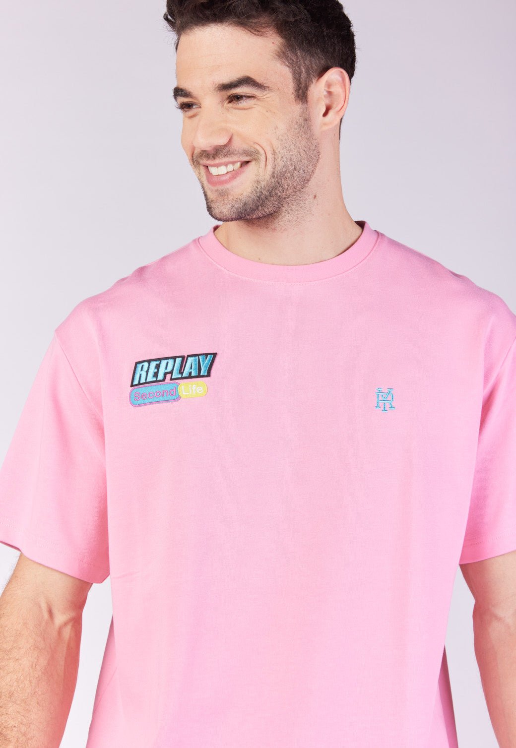 טי שירט אוברסייז עם לוגו גברים - Replay