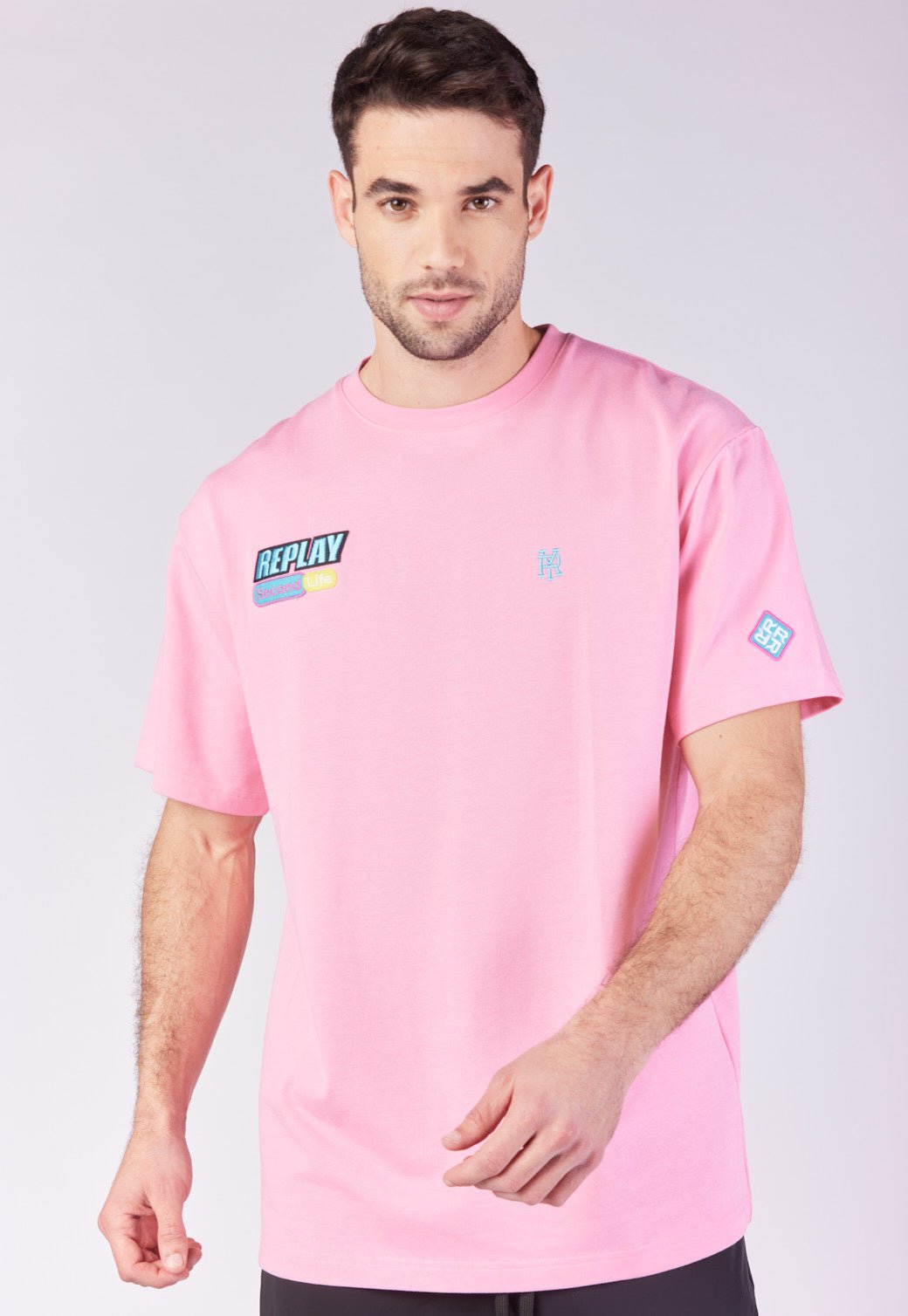 טי שירט אוברסייז עם לוגו גברים - Replay