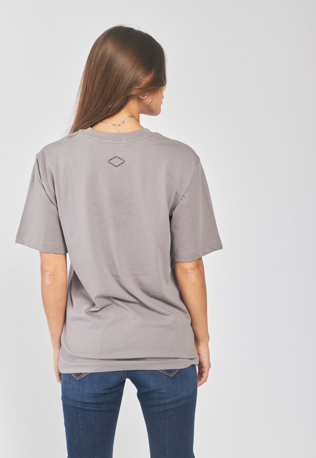 טי שירט קצרה עם הדפס בחזית נשים - Replay