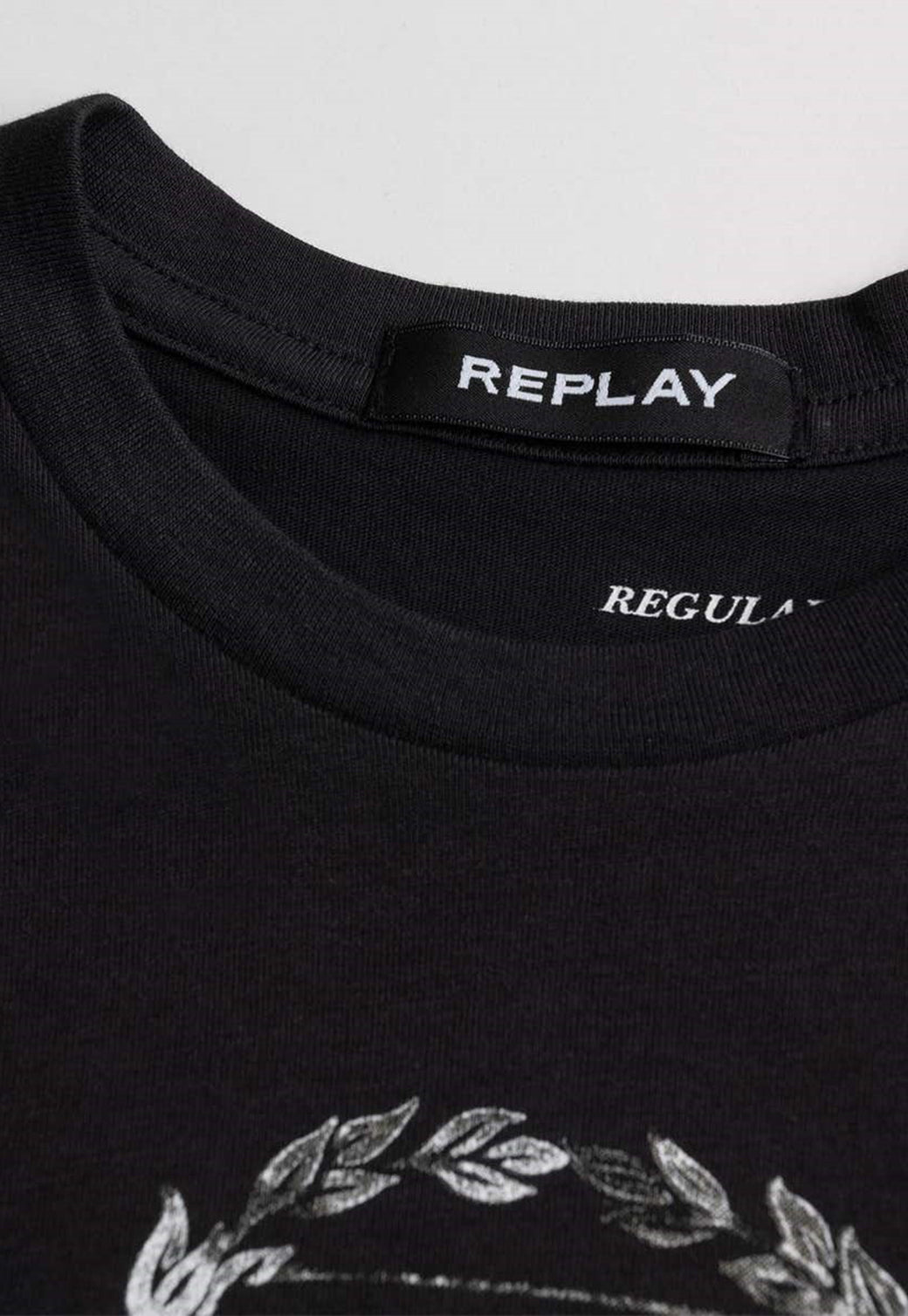 טי שירט קצרה עם הדפס ילד ילדים - Replay