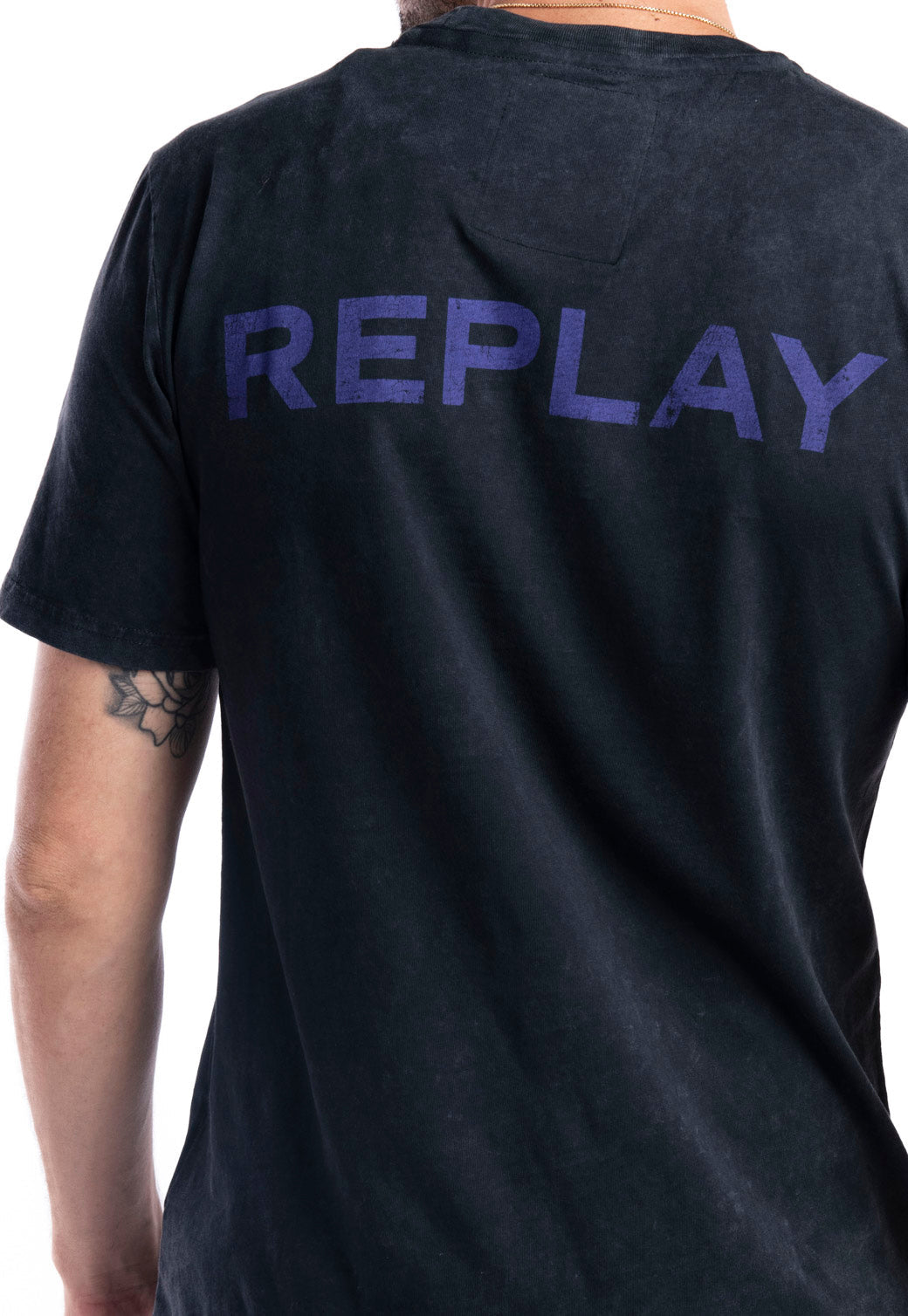 טי שירט קצרה עם הדפס להקת "Deep Purple" גברים - Replay