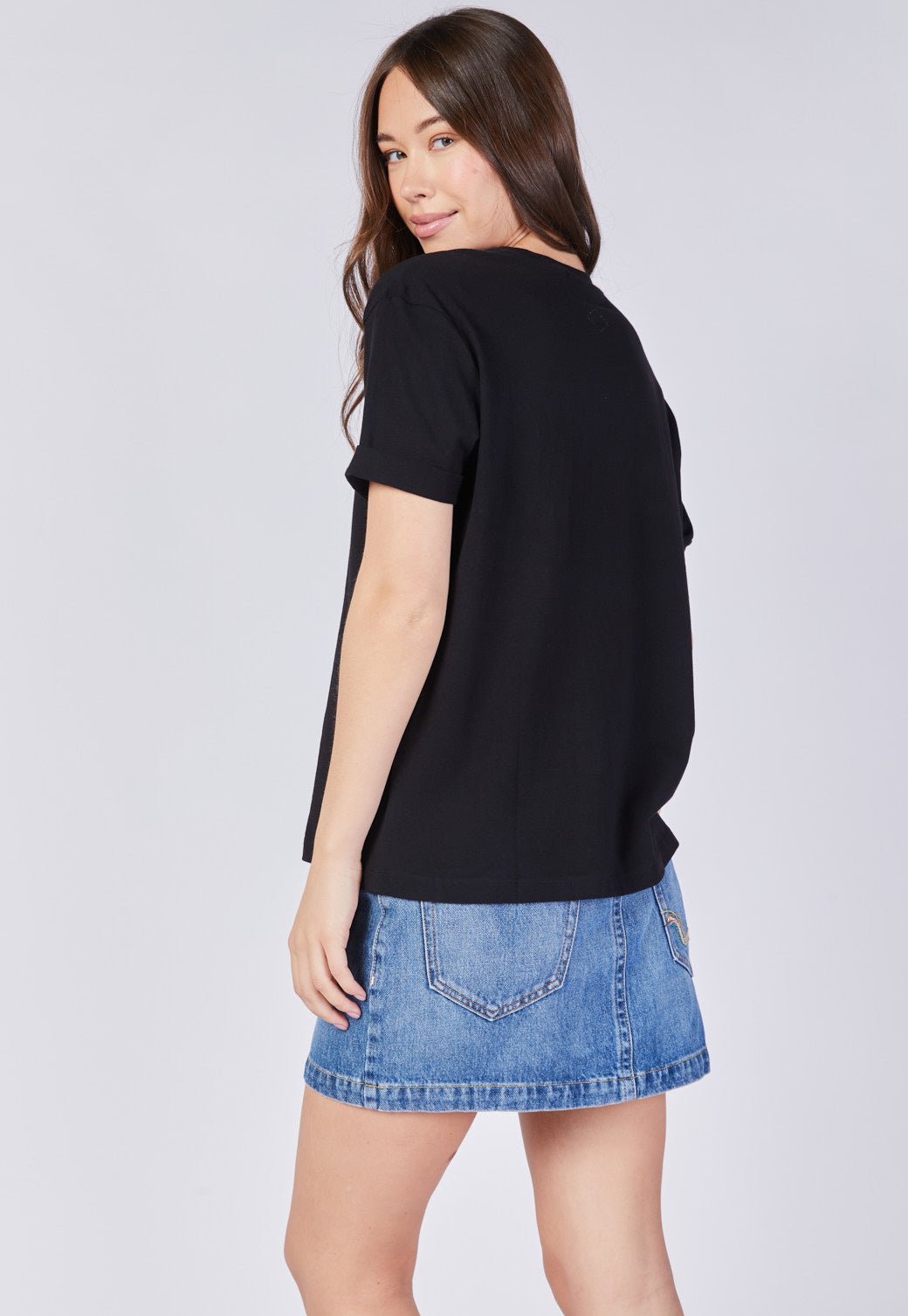 טי שירט קצרה עם הדפס לוגו נשים נשים - Replay