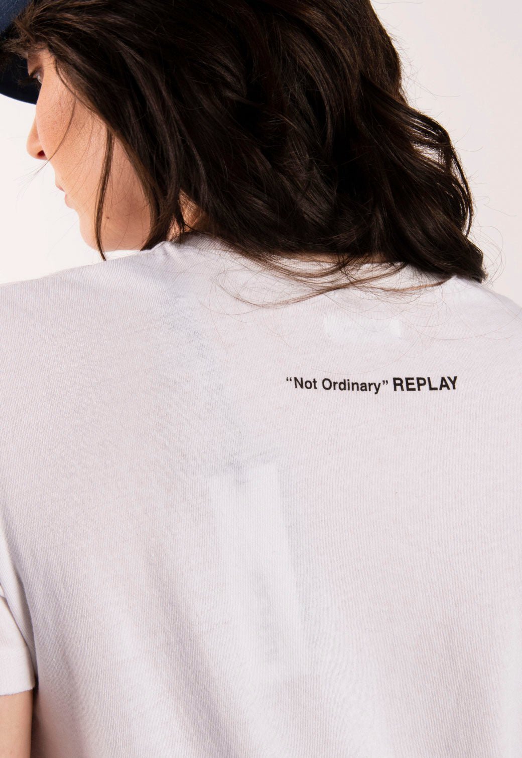 טי שירט קצרה עם הדפס נשים - Replay