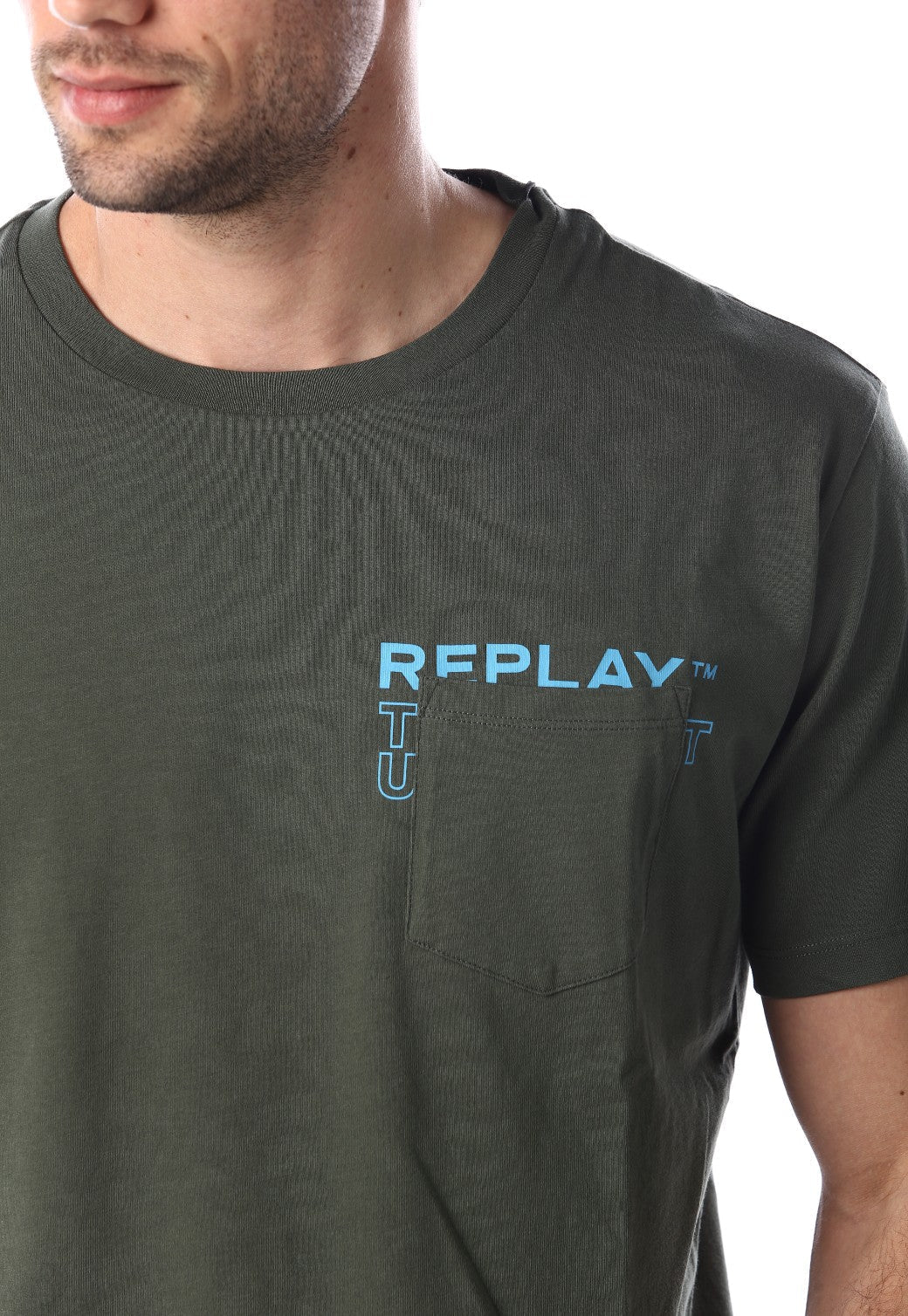 טי שירט קצרה עם כיס גברים - Replay