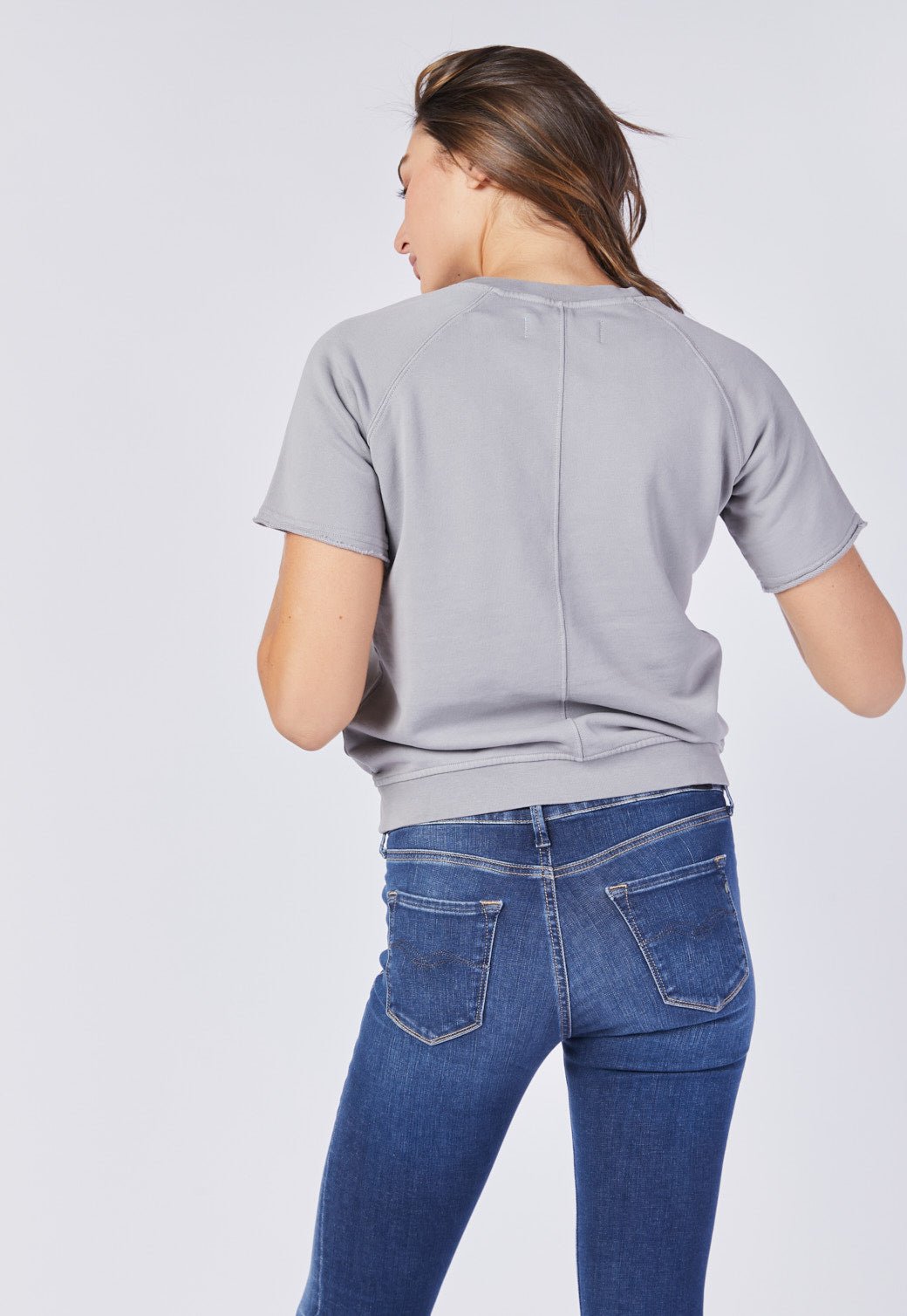 טי שירט קצרה עם לוגו Earth Made נשים - Replay