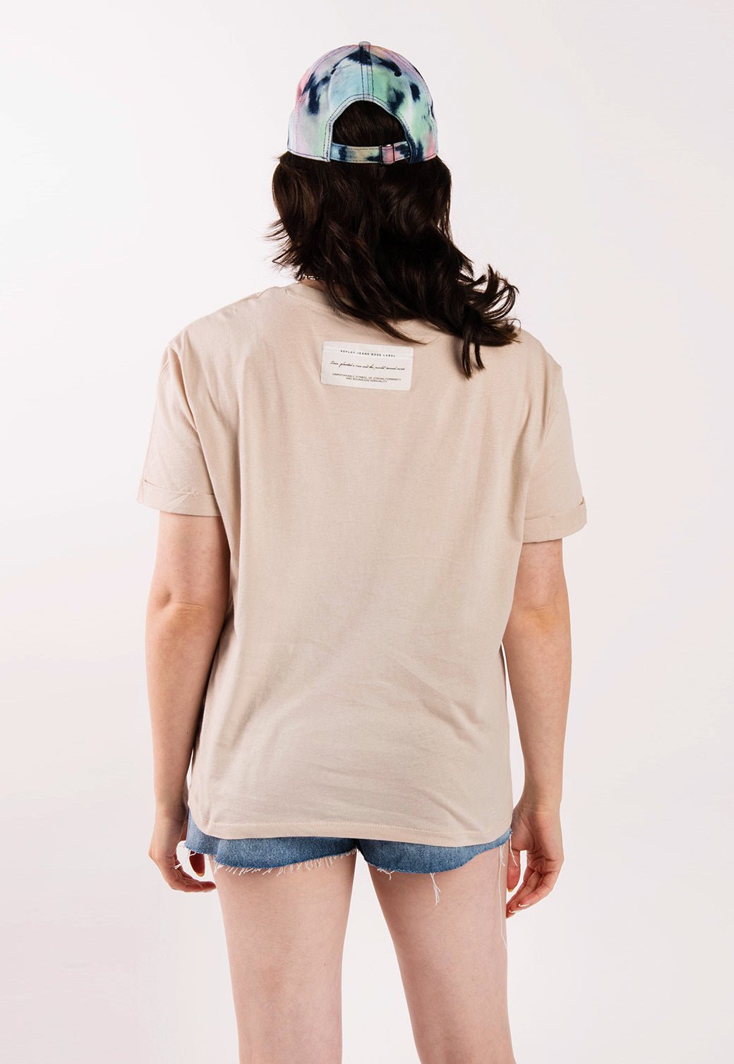 טי שירט קצרה עם לוגו נשים - Replay